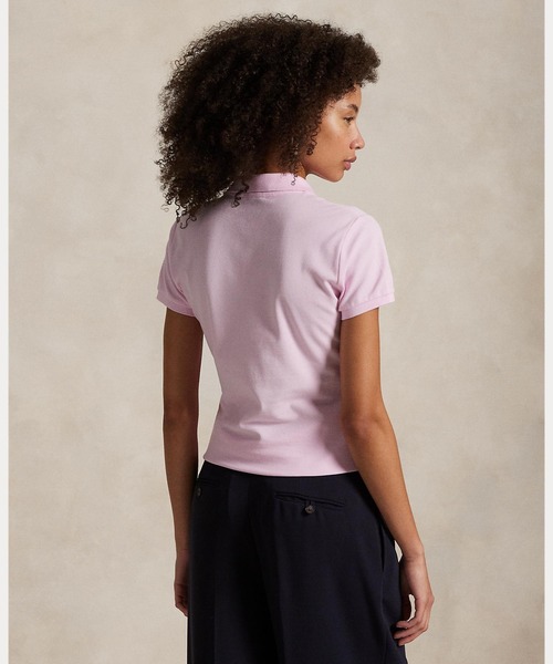 POLO RALPH LAUREN(ポロ ラルフ ローレン)の「スリム フィット ストレッチ ポロシャツ(ポロシャツ・レディース・ピンク・S/M/XS/XL/L)」の4枚目の写真