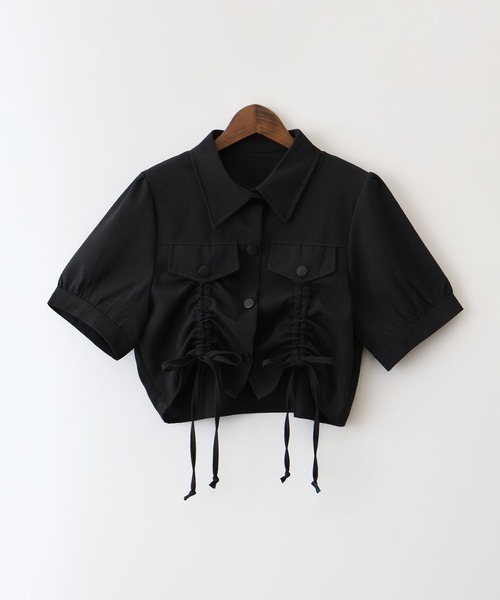 SpRay(スプレイ)の「【セットアップ/着回し抜群】シャーリングジャケットxキャミワンピース(ワンピース・レディース・ブラック/チャコールグレー/ベージュ/ネイビー/ブラウン/ダークカーキ・FREE)」の18枚目の写真