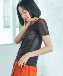 niko and... | ソフトチュールシアーTシャツ(Tシャツ/カットソー)