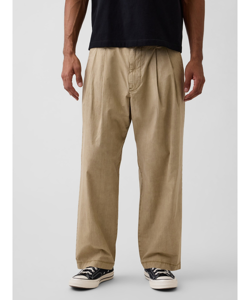 GAP(ギャップ)の「ポプリン バギー バレルパンツ(その他パンツ・メンズ・ブラック/ベージュ・M/XS/S/L)」の2枚目の写真