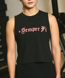 K.A.G Semper Fi クロップレギュラーフィットスリーブレス (ブラック)