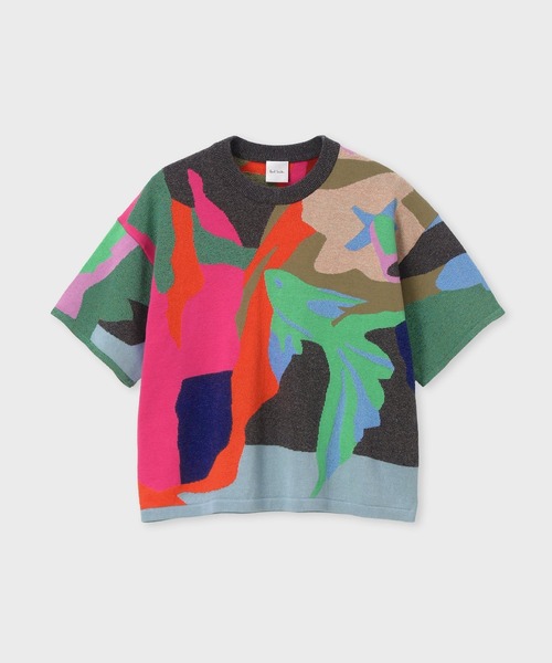 Paul Smith(ポールスミス)の「ウィメンズ "River Collage" ニット / 165222 777N(ニット/セーター・レディース・マルチ・MEDIUM)」の1枚目の写真