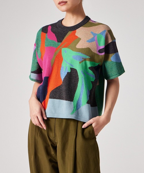 Paul Smith(ポールスミス)の「ウィメンズ "River Collage" ニット / 165222 777N(ニット/セーター・レディース・マルチ・MEDIUM)」の5枚目の写真