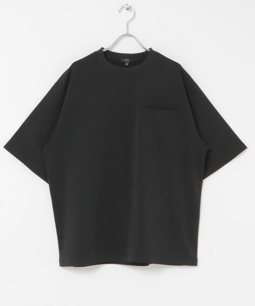 ITEMS URBANRESEARCH（アイテムズ アーバンリサーチ）の「『接触冷感/吸水速乾』クールタッチクレープジョーゼットTシャツ（Tシャツ/カットソー・メンズ・ブラック/チャコールグレー/グレー系その他/ベージュ・MEDIUM/LARGE）」の10枚目の写真