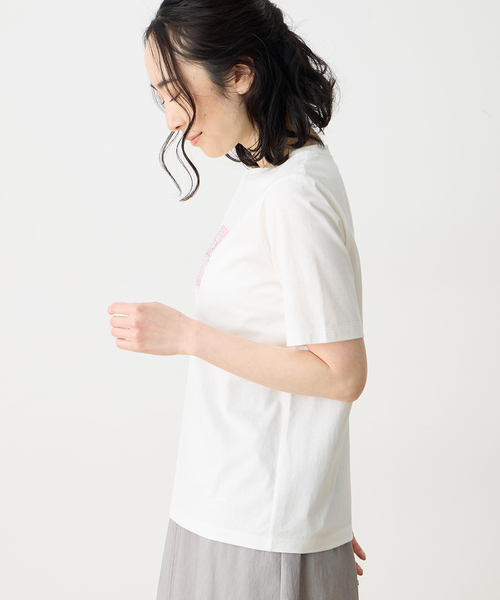 DECOY SINCE 1981(デコイシンスイチキュウハチイチ)の「【Liberty】リバティプリント半袖Tシャツ【UVカット・接触冷感・オーガニックコットンブレンド】(Tシャツ/カットソー・レディース・サックスブルー/ホワイト・M/L/LL)」の9枚目の写真