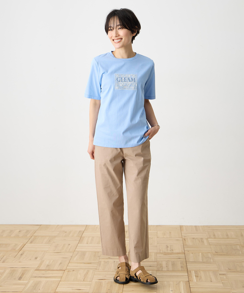 DECOY SINCE 1981(デコイシンスイチキュウハチイチ)の「【Liberty】リバティプリント半袖Tシャツ【UVカット・接触冷感・オーガニックコットンブレンド】(Tシャツ/カットソー・レディース・サックスブルー/ホワイト・M/L/LL)」の11枚目の写真