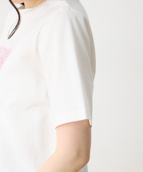 DECOY SINCE 1981(デコイシンスイチキュウハチイチ)の「【Liberty】リバティプリント半袖Tシャツ【UVカット・接触冷感・オーガニックコットンブレンド】(Tシャツ/カットソー・レディース・サックスブルー/ホワイト・M/L/LL)」の16枚目の写真