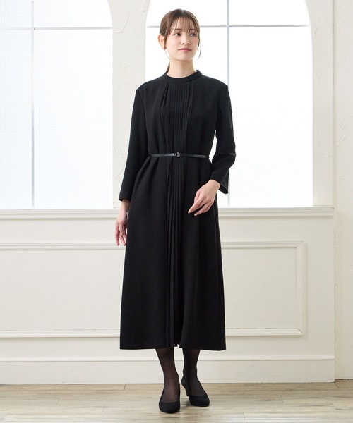 AIMER(エメ)の「【喪服・礼服・WEB限定】マシンウォッシャブル フロントプリーツ前開きテントラインブラックフォーマルワンピース(ワンピース・レディース・ブラック・SMALL/MEDIUM/LARGE)」の18枚目の写真