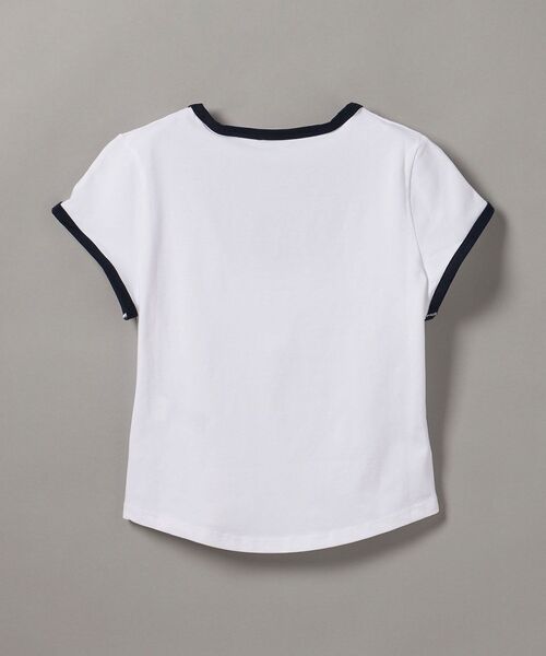 Calvin Klein(カルバン・クライン)の「ショートスリーブモノグラムスクープネックベビーTシャツ(Tシャツ/カットソー・レディース・ホワイト/ブラック・XS/S/M)」の7枚目の写真
