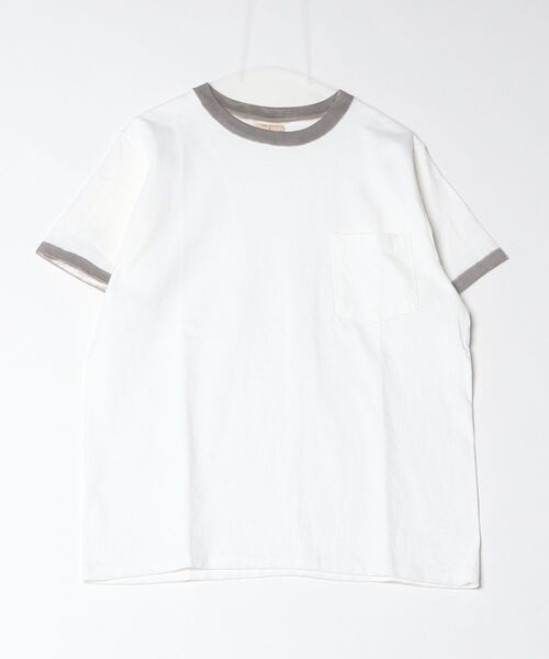 Goodwear(Since1983)(グッドウェア)の「S/S POCKET TEE HAND PAINT/ ショートスリーブティー ハンドペイント(Tシャツ/カットソー・メンズ・ホワイト×グレー/ホワイト×ピンク・LARGE/MEDIUM/X-LARGE)」の15枚目の写真