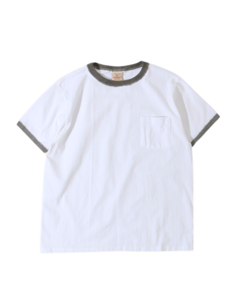 Goodwear(Since1983)(グッドウェア)の「S/S POCKET TEE HAND PAINT/ ショートスリーブティー ハンドペイント(Tシャツ/カットソー・メンズ・ホワイト×グレー/ホワイト×ピンク・LARGE/MEDIUM/X-LARGE)」の8枚目の写真