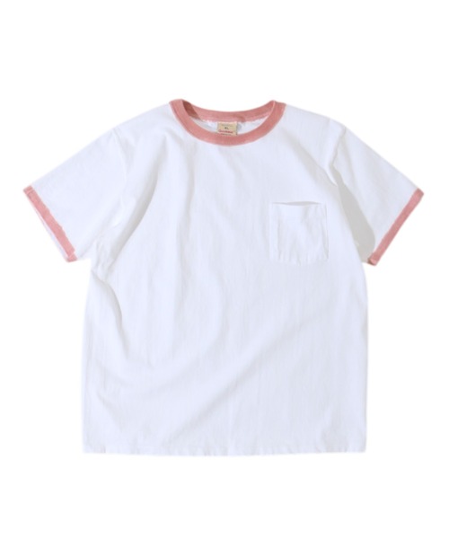 Goodwear(Since1983)(グッドウェア)の「S/S POCKET TEE HAND PAINT/ ショートスリーブティー ハンドペイント(Tシャツ/カットソー・メンズ・ホワイト×グレー/ホワイト×ピンク・LARGE/MEDIUM/X-LARGE)」の9枚目の写真