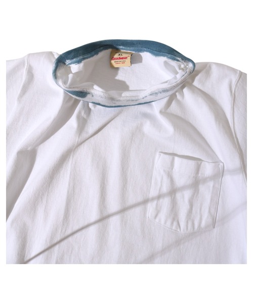 Goodwear(Since1983)(グッドウェア)の「S/S POCKET TEE HAND PAINT/ ショートスリーブティー ハンドペイント(Tシャツ/カットソー・メンズ・ホワイト×グレー/ホワイト×ピンク・LARGE/MEDIUM/X-LARGE)」の13枚目の写真