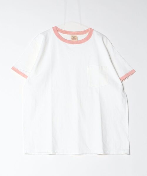 Goodwear(Since1983)(グッドウェア)の「S/S POCKET TEE HAND PAINT/ ショートスリーブティー ハンドペイント(Tシャツ/カットソー・メンズ・ホワイト×グレー/ホワイト×ピンク・LARGE/MEDIUM/X-LARGE)」の16枚目の写真