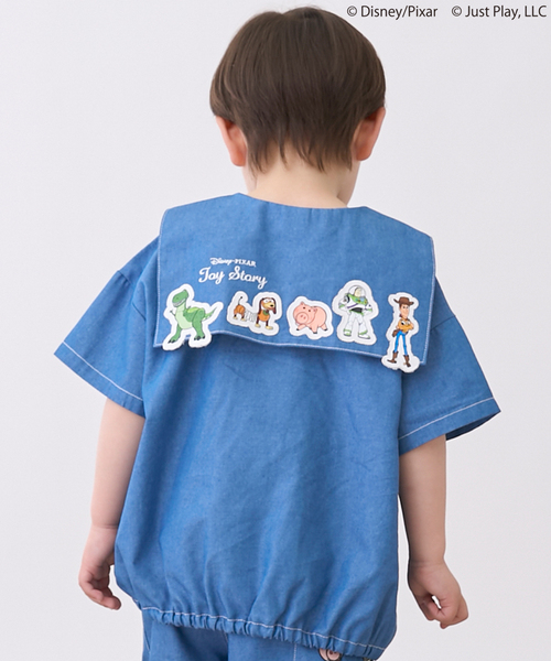 petit main（プティマイン）の「【Disney/Pixar】TOY STORY / セーラー半袖シャツ（シャツ/ブラウス・キッズ・ブルー/カラフル・M/L/S）」の10枚目の写真
