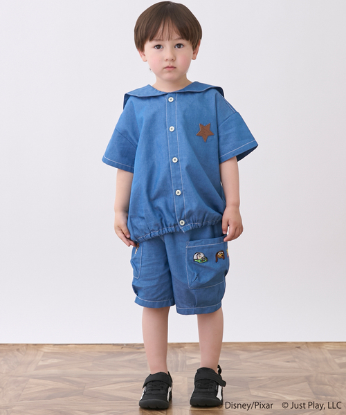 petit main（プティマイン）の「【Disney/Pixar】TOY STORY / セーラー半袖シャツ（シャツ/ブラウス・キッズ・ブルー/カラフル・M/L/S）」の8枚目の写真