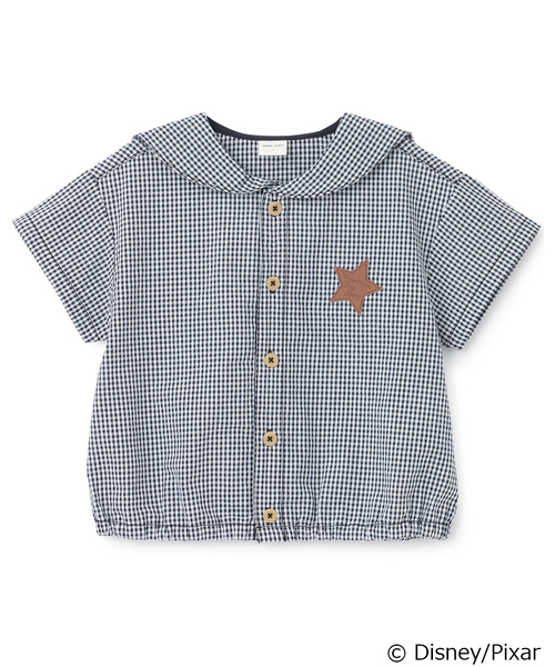 petit main（プティマイン）の「【Disney/Pixar】TOY STORY / セーラー半袖シャツ（シャツ/ブラウス・キッズ・ブルー/カラフル・M/L/S）」の4枚目の写真