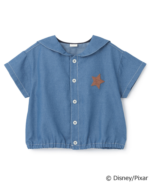 petit main（プティマイン）の「【Disney/Pixar】TOY STORY / セーラー半袖シャツ（シャツ/ブラウス・キッズ・ブルー/カラフル・M/L/S）」の3枚目の写真
