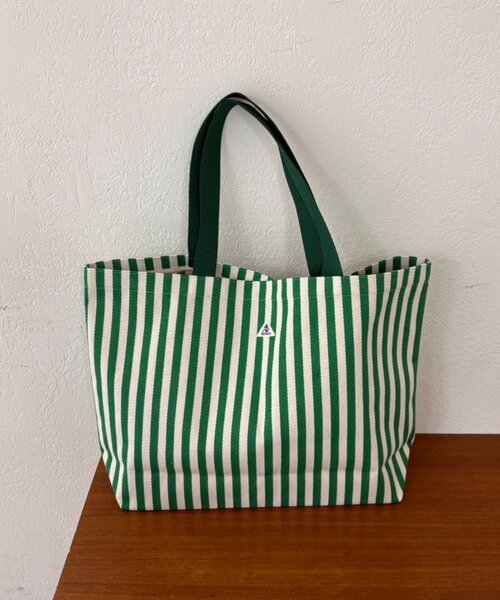 GEVACO（ゲバコ）の「【GEVACO/ゲバコ】ストライプ柄キャンバスバッグ（トートバッグ・レディース・キャメル/グリーン/ネイビー・ONE SIZE）」の19枚目の写真