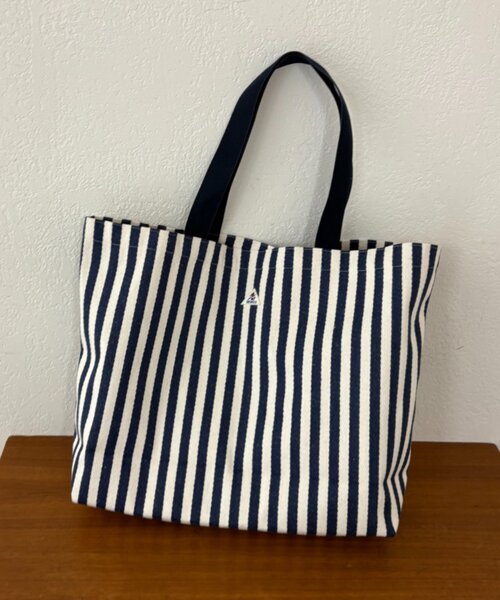 GEVACO（ゲバコ）の「【GEVACO/ゲバコ】ストライプ柄キャンバスバッグ（トートバッグ・レディース・キャメル/グリーン/ネイビー・ONE SIZE）」の21枚目の写真