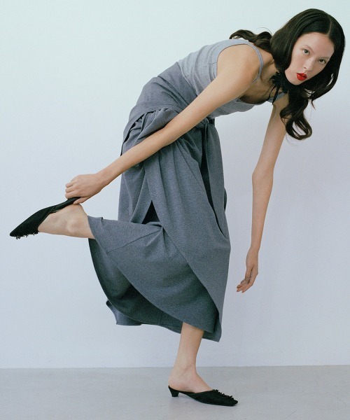leinwande（ラインヴァンド）の「【leinwande】26SS新作 Scarf Camisole（キャミソール・レディース・LT.Gray/Black/White・ONE SIZE）」の14枚目の写真