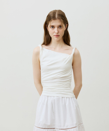 COS TWISTED SHIRRLING TOP / IVORY