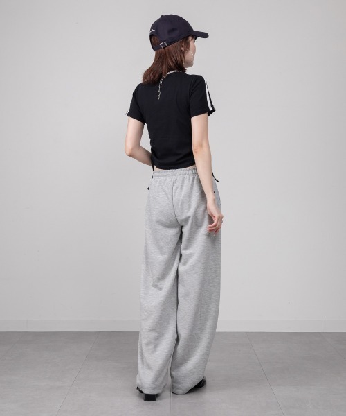 mellomela.（メロメラ）の「タック入りバレルパンツ（スウェットパンツ・レディース・杢グレー/ブラック・M）」の6枚目の写真