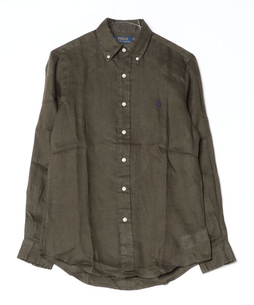 POLO RALPH LAUREN（ポロ ラルフ ローレン）の「クラシック フィット リネン シャツ（シャツ/ブラウス・メンズ・グリーン・L/M/S/XL/XS/XXL）」の3枚目の写真