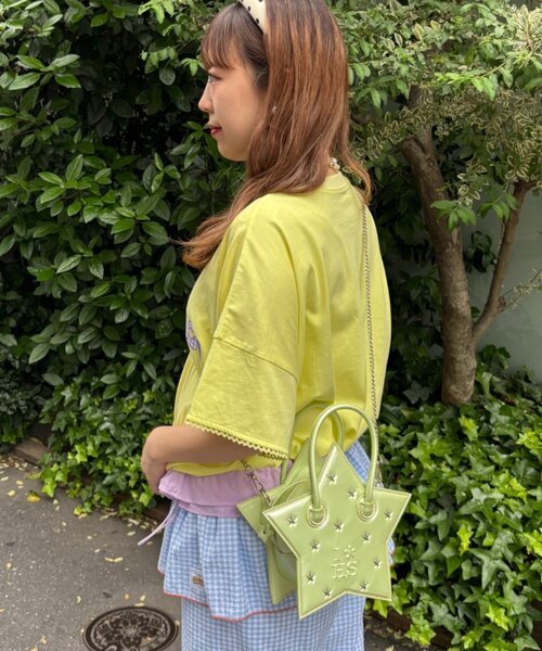 HELLO.SANFRANCISCO（ハローサンフランシスコ）の「【HELLO.SANFRANCISCO/ハローサンフランシスコ】裾フリルドロストTシャツ（Tシャツ/カットソー・レディース・イエロー/ホワイト/ピンク・ONE SIZE）」の12枚目の写真