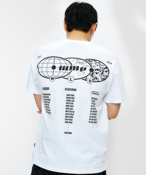 LAUGHER(ラファー)の「ワールドリンクTシャツ - ホワイト(Tシャツ/カットソー・レディース・ホワイト・LARGE/X-LARGE/MEDIUM)」の1枚目の写真