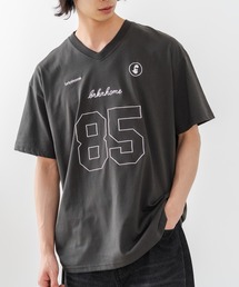 【BRKNHOME/ブロークンホーム】×【ZERO STAIN/ゼロステイン】【ホッケー風デザイン】コラボTシャツ 汗染み防止 ワンポイント オーバーサイズ