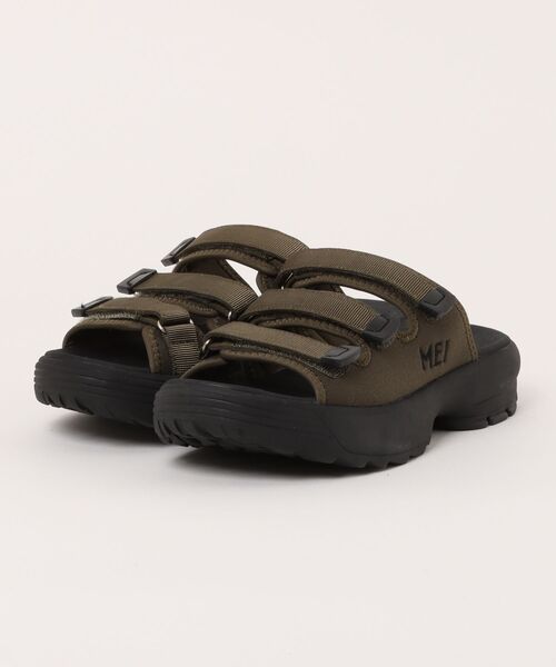 MEI（メイ）の「【MEI メイ】TRIPLE STRAP SANDAL ボリュームソール ベルト スポーツサンダル 軽量 厚底 EVAソール / Men’s（サンダル・メンズ・オリーブ/グレー/ブラック/ブラウン・L/S/M）」の4枚目の写真