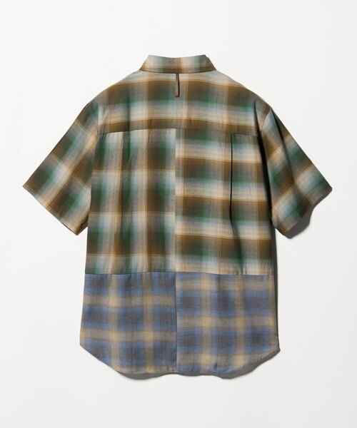 Jipijapa(ヒピハパ)の「【別注】<Jipijapa> オンブレ チェック ショートスリーブ シャツ(シャツ/ブラウス・メンズ・ケリーグリーン/ブラウン系・3/2)」の11枚目の写真