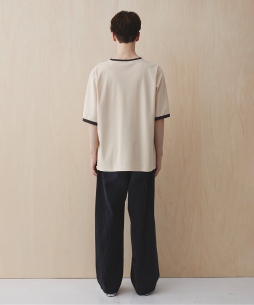 PUBLIC TOKYO(パブリックトウキョウ)の「【超清涼感】クールタッチコットンリンガーTシャツ /接触冷感/コットン100%/ウォッシャブル/夏服/インナー/伸縮性/耐久性(Tシャツ/カットソー・メンズ・イエロー/ネイビー・1/3/2)」の21枚目の写真
