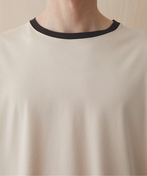 PUBLIC TOKYO(パブリックトウキョウ)の「【超清涼感】クールタッチコットンリンガーTシャツ /接触冷感/コットン100%/ウォッシャブル/夏服/インナー/伸縮性/耐久性(Tシャツ/カットソー・メンズ・イエロー/ネイビー・1/3/2)」の15枚目の写真