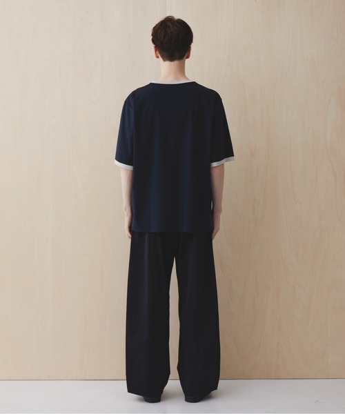 PUBLIC TOKYO(パブリックトウキョウ)の「【超清涼感】クールタッチコットンリンガーTシャツ /接触冷感/コットン100%/ウォッシャブル/夏服/インナー/伸縮性/耐久性(Tシャツ/カットソー・メンズ・イエロー/ネイビー・1/3/2)」の8枚目の写真