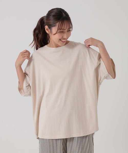 HEART MARKET(ハートマーケット)の「ヘムテールバックボタンチュニック(Tシャツ/カットソー・レディース・ナチュラル/ブラック系/ブラック/イエロー/チャコール/グリーン・FREE)」の16枚目の写真