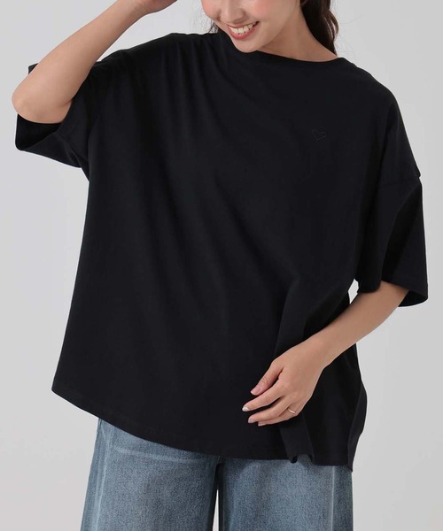 HEART MARKET(ハートマーケット)の「ヘムテールバックボタンチュニック(Tシャツ/カットソー・レディース・ナチュラル/ブラック系/ブラック/イエロー/チャコール/グリーン・FREE)」の19枚目の写真