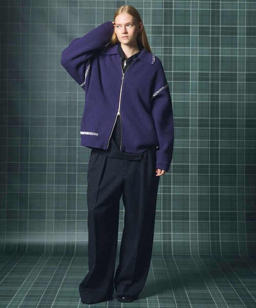MAISON SPECIAL(メゾンスペシャル)の「《UNISEX》T/W Sheer Stripe Prime-Over Half-Zip Pullover Shirt/T/Wシアーストライププライムオーバーハーフジッププルオーバーシャツ【MAISON SPECIAL/メゾンスペシャル】(シャツ/ブラウス・メンズ・ブラック/グレー・2/1/0)」の17枚目の写真