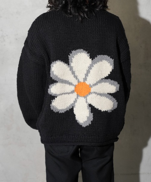 THRIFTY LOOK（スリフティールック）の「THRIFTY LOOK / スリフティールック HAND KNIT ROLLNECK SWEATER ハンドニット ロールネックセーター（ニット/セーター・メンズ・ホワイト/ブラック/ネイビー/ブラック系1・ONE SIZE）」の9枚目の写真