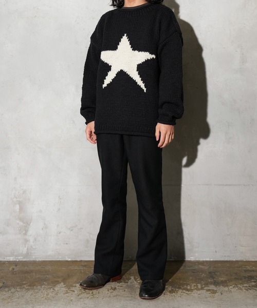 THRIFTY LOOK（スリフティールック）の「THRIFTY LOOK / スリフティールック HAND KNIT ROLLNECK SWEATER ハンドニット ロールネックセーター（ニット/セーター・メンズ・ホワイト/ブラック/ネイビー/ブラック系1・ONE SIZE）」の11枚目の写真