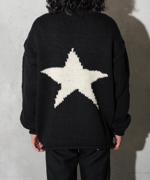 THRIFTY LOOK（スリフティールック）の「THRIFTY LOOK / スリフティールック HAND KNIT ROLLNECK SWEATER ハンドニット ロールネックセーター（ニット/セーター・メンズ・ホワイト/ブラック/ネイビー/ブラック系1・ONE SIZE）」の12枚目の写真
