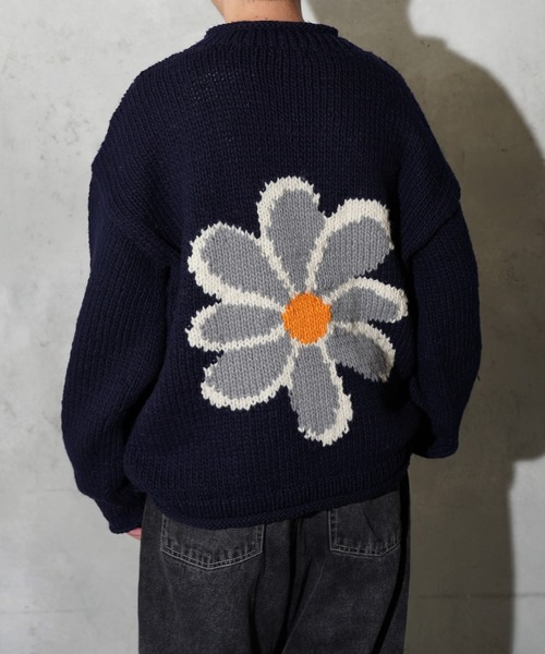 THRIFTY LOOK（スリフティールック）の「THRIFTY LOOK / スリフティールック HAND KNIT ROLLNECK SWEATER ハンドニット ロールネックセーター（ニット/セーター・メンズ・ホワイト/ブラック/ネイビー/ブラック系1・ONE SIZE）」の14枚目の写真