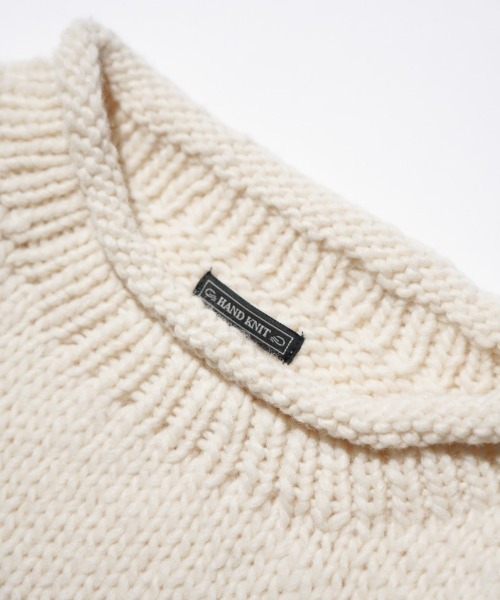 THRIFTY LOOK（スリフティールック）の「THRIFTY LOOK / スリフティールック HAND KNIT ROLLNECK SWEATER ハンドニット ロールネックセーター（ニット/セーター・メンズ・ホワイト/ブラック/ネイビー/ブラック系1・ONE SIZE）」の16枚目の写真