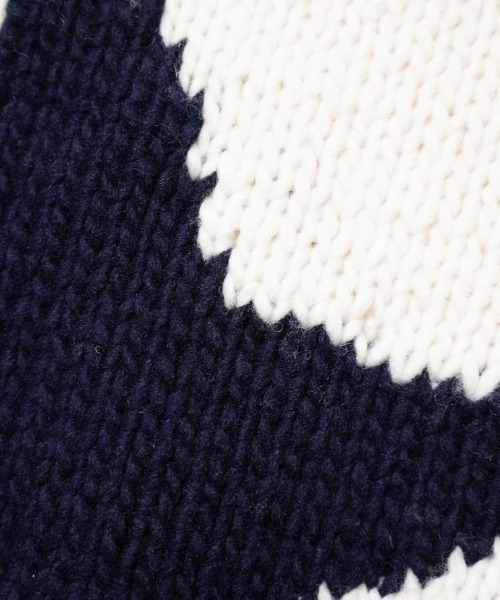 THRIFTY LOOK（スリフティールック）の「THRIFTY LOOK / スリフティールック HAND KNIT ROLLNECK SWEATER ハンドニット ロールネックセーター（ニット/セーター・メンズ・ホワイト/ブラック/ネイビー/ブラック系1・ONE SIZE）」の18枚目の写真