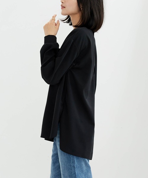 BELLUNA PLUS(ベルーナ)の「【ZOZOTOWN限定】ポケット付Tブラウス(Tシャツ/カットソー・レディース・ブラック/ホワイト・S-M/L-XL)」の16枚目の写真