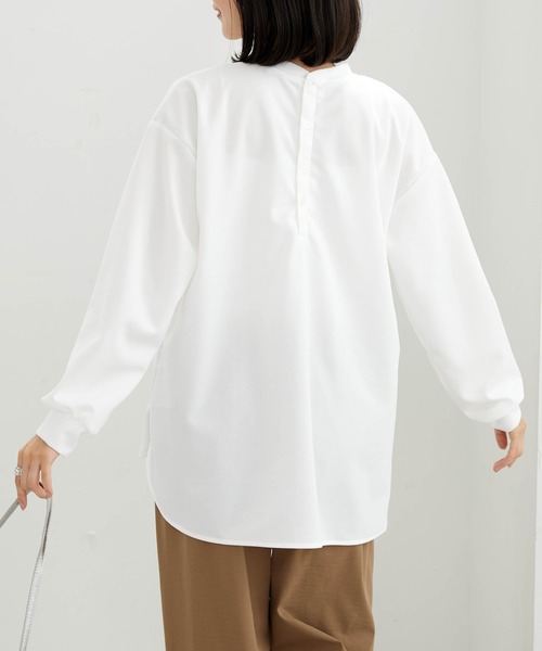 BELLUNA PLUS(ベルーナ)の「【ZOZOTOWN限定】ポケット付Tブラウス(Tシャツ/カットソー・レディース・ブラック/ホワイト・S-M/L-XL)」の4枚目の写真