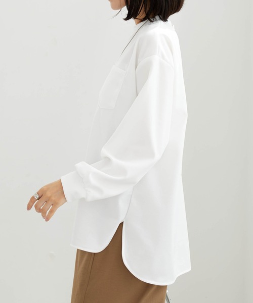BELLUNA PLUS(ベルーナ)の「【ZOZOTOWN限定】ポケット付Tブラウス(Tシャツ/カットソー・レディース・ブラック/ホワイト・S-M/L-XL)」の7枚目の写真