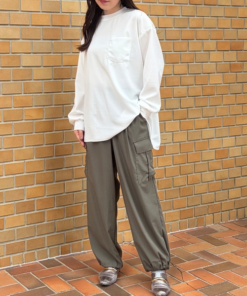 BELLUNA PLUS(ベルーナ)の「【ZOZOTOWN限定】ポケット付Tブラウス(Tシャツ/カットソー・レディース・ブラック/ホワイト・S-M/L-XL)」の22枚目の写真