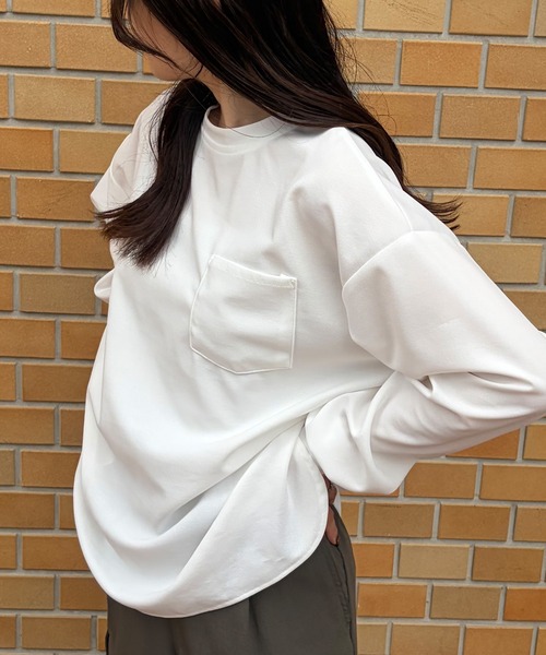 BELLUNA PLUS(ベルーナ)の「【ZOZOTOWN限定】ポケット付Tブラウス(Tシャツ/カットソー・レディース・ブラック/ホワイト・S-M/L-XL)」の20枚目の写真